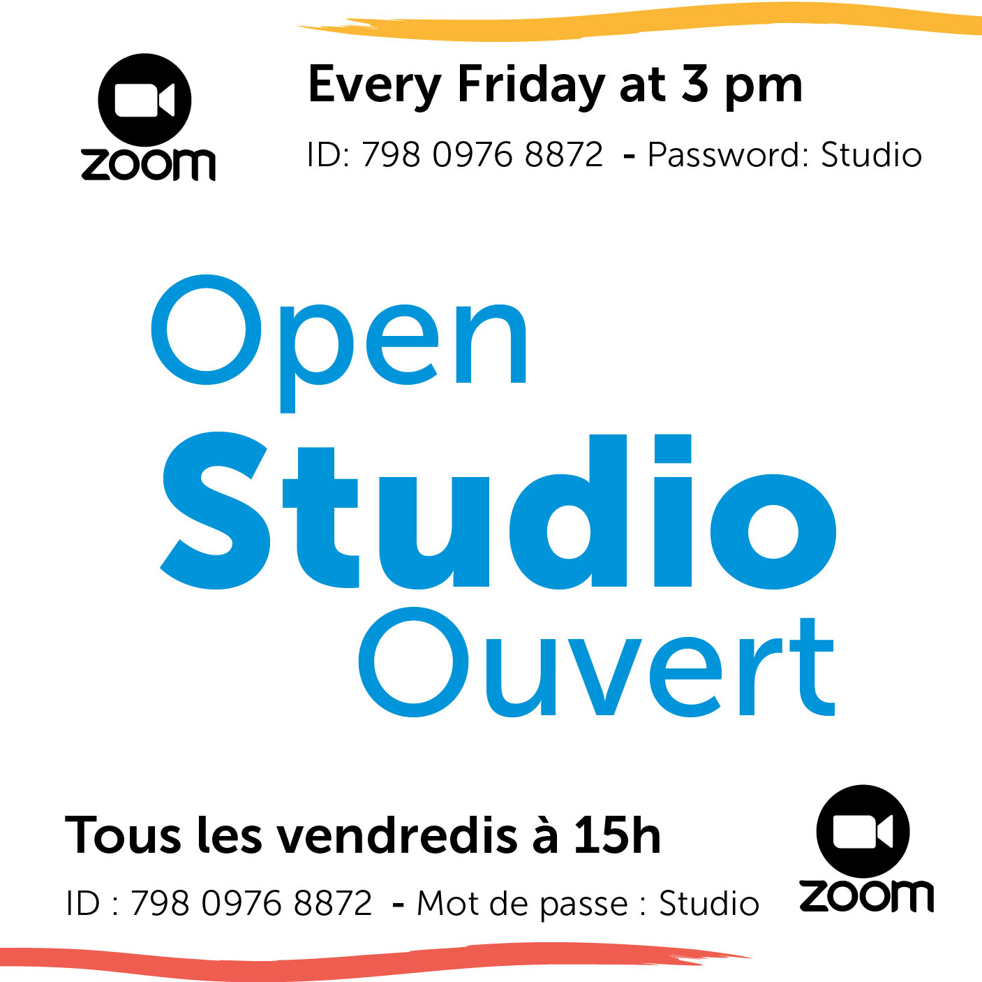Join Us For Zoom Open Studio